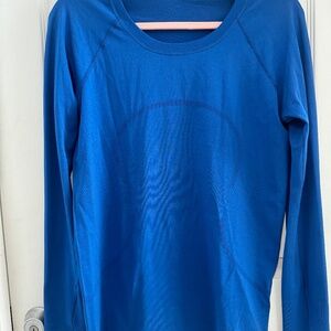 Lululemon 2.0 Swiftly Tech L/S  Hip Length Symphony Blue